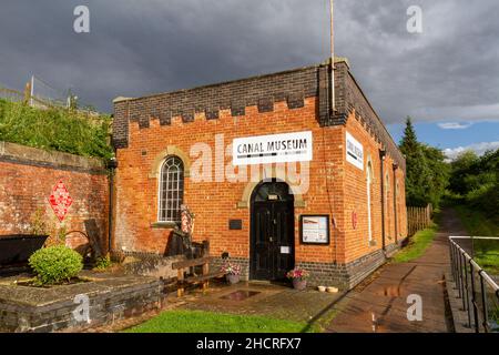 Das Canal Museum, Foxton Locks, auf der Leicester-Linie des Grand Union Canal, Leicestershire, Großbritannien. Stockfoto