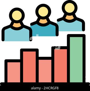 Symbol für die Marktentwicklung. Kontur Markt Evolution Vektor Symbol Farbe flach isoliert Stock Vektor