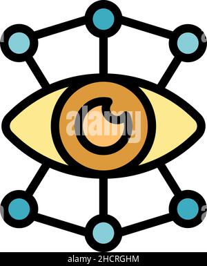 Symbol „Marktansicht“. Kontur Marktansicht Vektor Symbol Farbe flach isoliert Stock Vektor