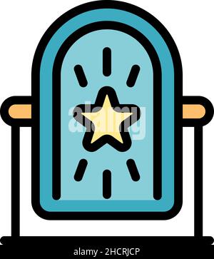 Symbol zur Motivation des Selbstwertgefühls. Skizzieren Selbstwertgefühl Motivation Vektor Symbol Farbe flach isoliert Stock Vektor