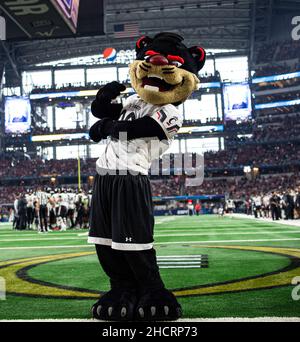 Arlington, Texas, USA. 31st Dez 2021. Das Maskottchen von Cincinnati posiert für das Spiel (Bildquelle: © Hoss McBain/ZUMA Press Wire) Bildquelle: ZUMA Press, Inc./Alamy Live News Stockfoto