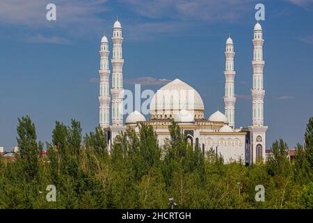 Hazrat Sultan Moschee in Astana jetzt nur-Sultan , Hauptstadt von Kasachstan. Stockfoto