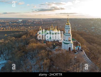Kathedrale der Heiligen Dormition in Poltava, Ukraine. Stockfoto