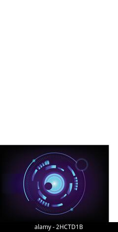 Abstrakt Hintergrund Tapete mit Kreis blauen Ball globalen Raum Technologie Internet digitale Radar Symbol Muster Symbol Konzept Vektor Illustration EPS Stock Vektor