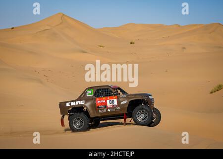 Hagel, Saudi-Arabien. 01st Januar 2022. 00 Elektroauto während der Etappe 1A der Rallye Dakar 2022 zwischen Jeddah und Hail, am 1st 2022. Januar in Hail, Saudi-Arabien - Foto Florent Gooden / DPPI Credit: DPPI Media/Alamy Live News Stockfoto