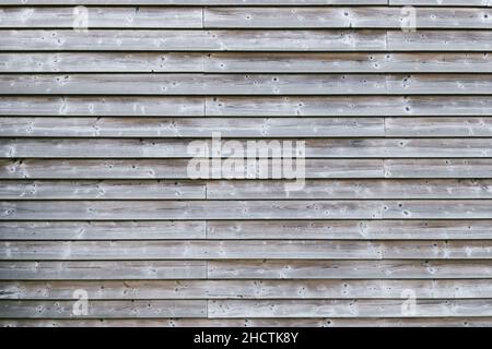 Textur von alten Holzbrettern mit weißer Farbe bedeckt Stockfoto