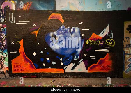 Graffiti auf Leake Street Arches in London Stockfoto