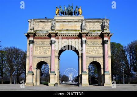 Arc de Triomphe du Carrousel in Paris, Frankreich Stockfoto