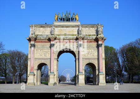 Arc de Triomphe du Carrousel in Paris, Frankreich Stockfoto