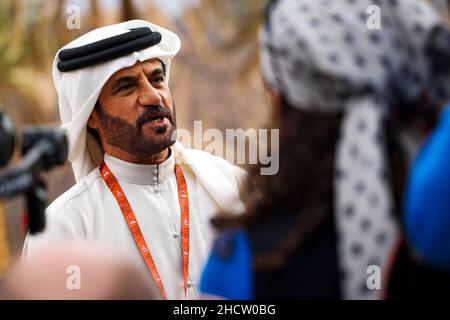 Hagel, Saudi-Arabien. 01st Januar 2022. Ben Sulaymen Mohammed (Are), Präsident der FIA, Porträt beim Podeststart der Rallye Dakar 2022 am 1st 2022. Januar in Hail, Saudi-Arabien - Foto Julien Delfosse / DPPI Credit: DPPI Media/Alamy Live News Stockfoto