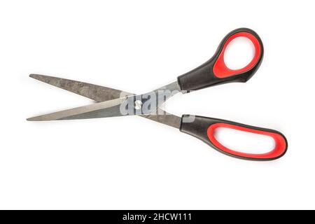 Schere isoliert auf weißem Hintergrund Stockfoto