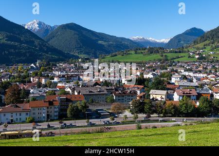 Stadtbild von Sterzing in Südtirol (Italien) Stockfoto