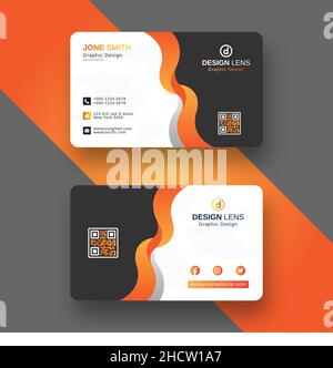 Luxus Mit Silver Gradient Corporate Business Card Vorlage Stock Vektor
