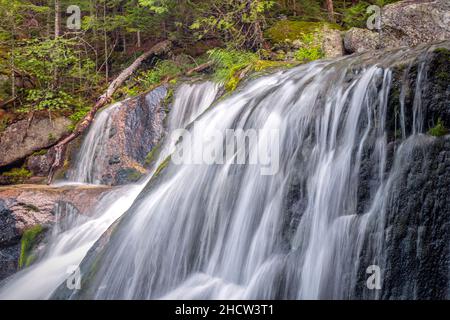 Katahdin Stream Falls, Baxter State Park, Maine. Stockfoto