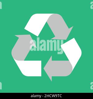 Einfaches flaches Universal Recycling Symbol Stock Vektor