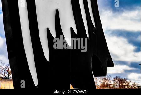 Detail einer Roy Lichtenstein Skulptur im Reach, Kennedy Center, Washington DC. Stockfoto