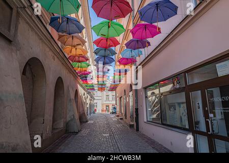 TARNOW, POLEN - 10. OKTOBER 2021: Polnische Stadt in Malopolska wird oft als "Perle der polnischen Renaissance" bezeichnet. Die schönste Stadt Europas laut CNN. o Stockfoto