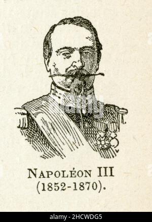 Charles Louis Napoléon Bonaparte, dit Louis-Napoléon Bonaparte, né le 20 avril 1808 à Paris et mort le 9 janvier 1873 à Chislehurst (Royaume-Uni) Stockfoto