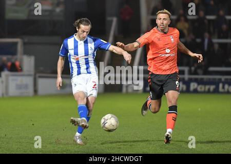 HARTLEPOOL, GROSSBRITANNIEN. JAN 1st Jamie Sterry von Hartlepool United beim Spiel der Sky Bet League 2 zwischen Hartlepool United und Oldham Athletic am Samstag, den 1st. Januar 2022, im Victoria Park, Hartlepool. (Kredit: Scott Llewellyn | MI Nachrichten) Kredit: MI Nachrichten & Sport /Alamy Live Nachrichten Stockfoto