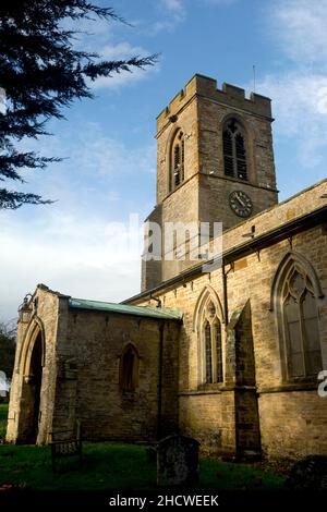 St. Mary the Virgin Church, Stoke Bruerne, Northamptonshire, England, Großbritannien Stockfoto