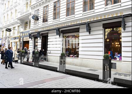 Wien, Österreich. Demel Zuckerbäckerei in Wien am Kohlmarkt Stockfoto