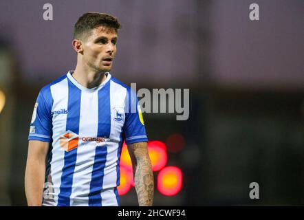 HARTLEPOOL, GROSSBRITANNIEN. JAN 1st Gavan Holohan von Hartlepool United beim Spiel der Sky Bet League 2 zwischen Hartlepool United und Oldham Athletic am Samstag, den 1st. Januar 2022, im Victoria Park, Hartlepool. (Kredit: Michael Driver | MI Nachrichten) Kredit: MI Nachrichten & Sport /Alamy Live Nachrichten Stockfoto