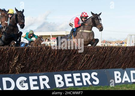 Highway eins oder eins läuft am zweiten Weihnachtsfeiertag 2021 in Wincanton Stockfoto