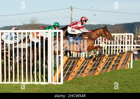 Flemcara läuft am zweiten Weihnachtsfeiertag 2021 in Wincanton Stockfoto