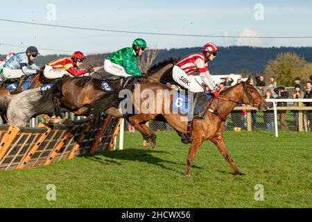 Flemcara läuft am zweiten Weihnachtsfeiertag 2021 in Wincanton Stockfoto