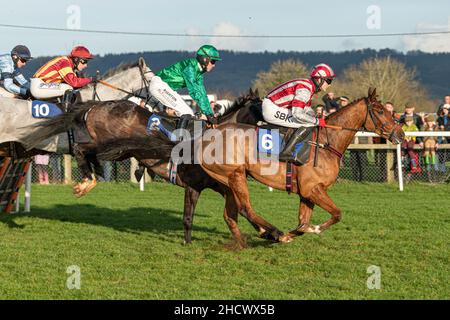 Flemcara läuft am zweiten Weihnachtsfeiertag 2021 in Wincanton Stockfoto