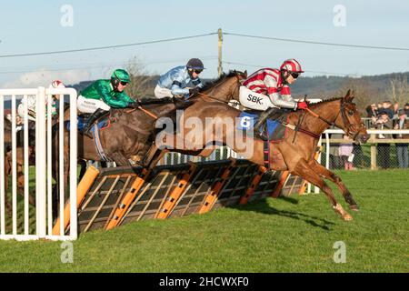 Flemcara läuft am zweiten Weihnachtsfeiertag 2021 in Wincanton Stockfoto