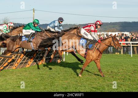 Flemcara läuft am zweiten Weihnachtsfeiertag 2021 in Wincanton Stockfoto