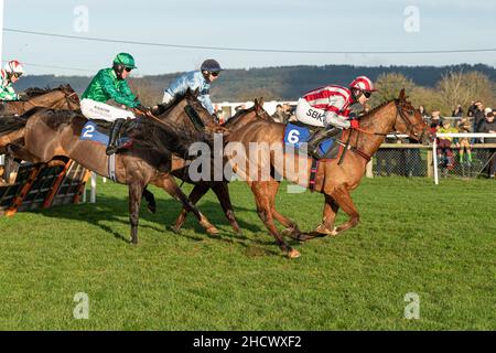 Flemcara läuft am zweiten Weihnachtsfeiertag 2021 in Wincanton Stockfoto