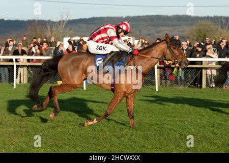 Flemcara läuft am zweiten Weihnachtsfeiertag 2021 in Wincanton Stockfoto