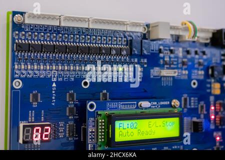 Leiterplatte - leiterplatte für Aufzug mit Display-Modul auf der Lift-Ausstellung Stockfoto