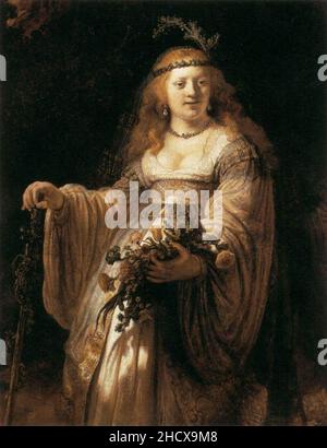 Rembrandt - Saskia van Uylenburgh in Arcadian Kostüm Stockfoto