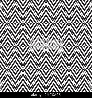 Nahtloses abstraktes geometrisches Op Art-Chevron-Muster Stock Vektor