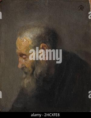 Rembrandt Ölstudie eines alten Mannes. Stockfoto