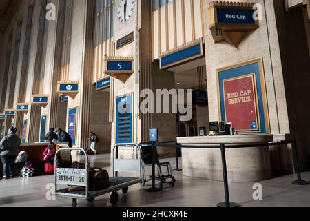 Der Bahnhof 30th Street in Philadelphia wurde zwischen 1929 und 1934 von der Pennsylvania Railroad errichtet. Stockfoto