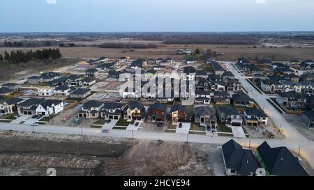 April 2021, Neue Subdivsion wird in London, Ontario, Kanada, gebaut. Luke Durda/Alamy Stockfoto