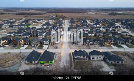 April 2021, Neue Subdivsion wird in London, Ontario, Kanada, gebaut. Luke Durda/Alamy Stockfoto