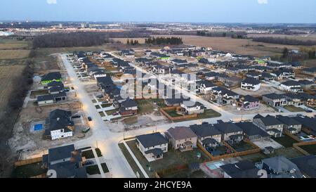 April 2021, Neue Subdivsion wird in London, Ontario, Kanada, gebaut. Luke Durda/Alamy Stockfoto