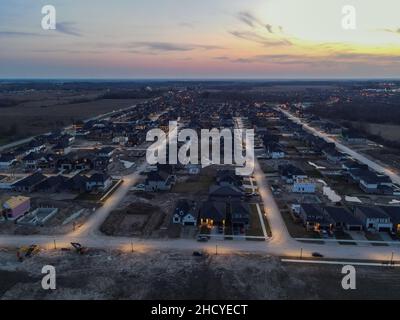 April 2021, Neue Subdivsion wird in London, Ontario, Kanada, gebaut. Luke Durda/Alamy Stockfoto