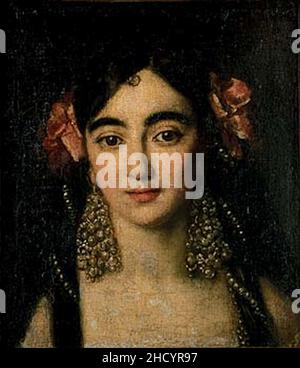 Retrato de una dama Claudio Coello. Stockfoto