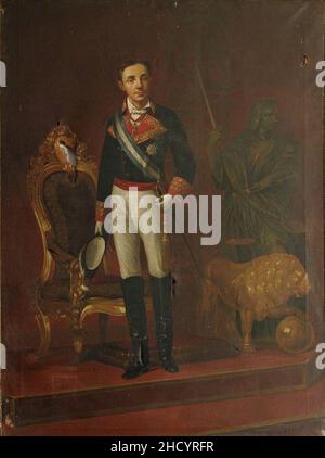 Retrato del rey Alfonso XII (Universidad de Sevilla). Stockfoto