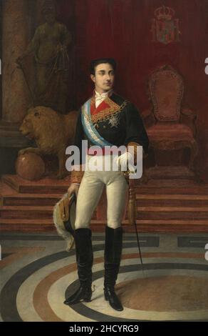 Retrato del rey Alfonso XII (Real Academia de Bellas Artes de San Fernando). Stockfoto