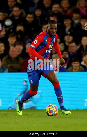 London, Großbritannien. 02nd Januar 2022. 1st. Januar 2022: Selhurst Park, Crystal Palace, London, England; Premier League Football, Crystal Palace versus West Ham; Christian Benteke von Crystal Palace Credit: Action Plus Sports Images/Alamy Live News Stockfoto