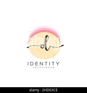 OL Handschrift Logo Vektor Kunst der ersten Unterschrift, Hochzeit, Mode, jewerly, Boutique, Blumen und botanische mit kreativer Vorlage für jedes Unternehmen Stock Vektor