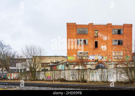 Altes Telliskivi-Industriegebiet in Tallinn, Estland Stockfoto