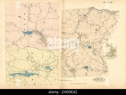 Richards Standardatlas von Hampden County, Massachusetts - basierend auf und sorgfältig zusammengestellt aus den offiziellen Plänen, Umfragen und Aufzeichnungen der Stadtingenieure, Gutachter und andere kommunale Stockfoto